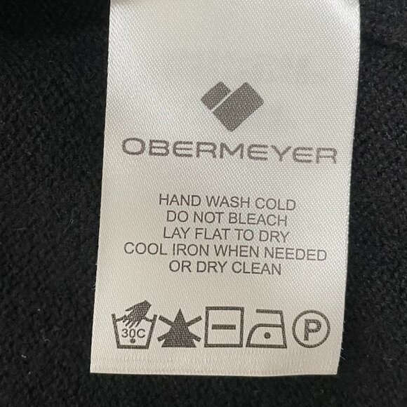 Obermeyer Men's Reggie Crewneck 100% Wool Sweater Size M Black - Picture 12 of 12
